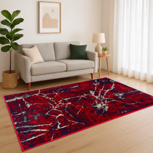 Heritage Knots Red Synthetic Carpet  (91 cm, X 152 cm, Rectangle)