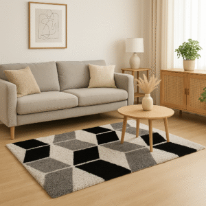 Heritage Knots Black, Grey, White Wool, Silk, Cotton Area Rug  (122 cm, X 183 cm, Rectangle)